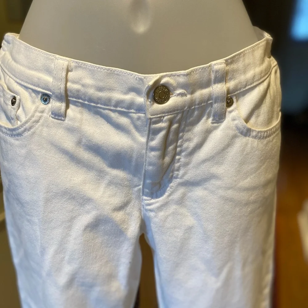 LRL Lauren Jeans - White modern cropped jeans, Size: 2